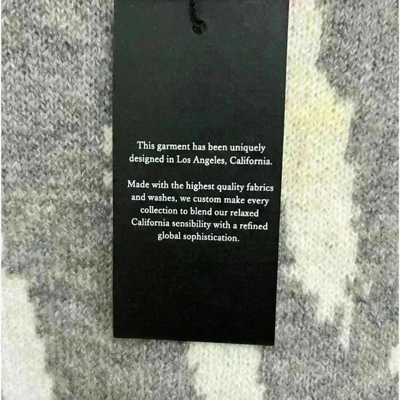 Rails new Virgo Gray Tie Dye Crewneck Wool Blend Sweater Size Large NWT - Picture 6 of 9